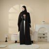 Luxury 4-Piece Satin Abaya Set – Comfortable, High-Quality with Belt, Inner Dress & Hijab