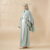 Luxury 4-Piece Satin Abaya Set – Comfortable, High-Quality with Belt, Inner Dress & Hijab