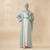 Luxury 4-Piece Satin Abaya Set – Comfortable, High-Quality with Belt, Inner Dress & Hijab